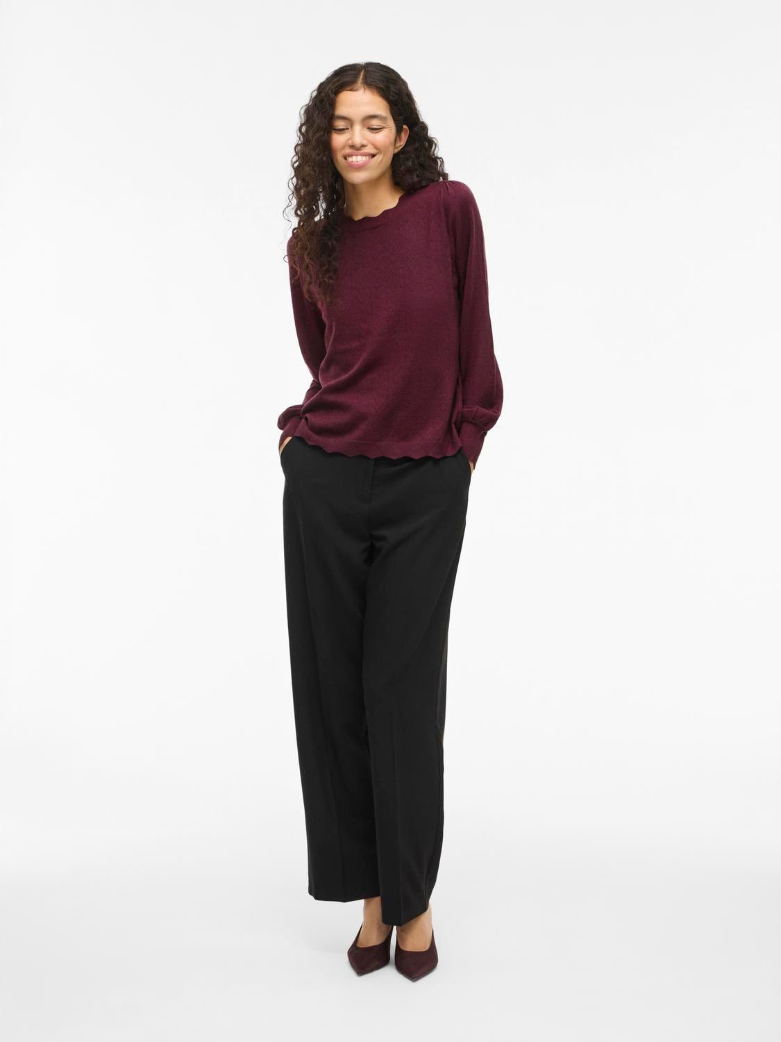 VIEMI Knit Top - Fig - VERO MODA & VILA Bergvik